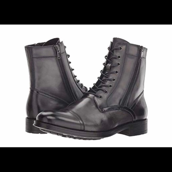 hugh cap toe lace up boot